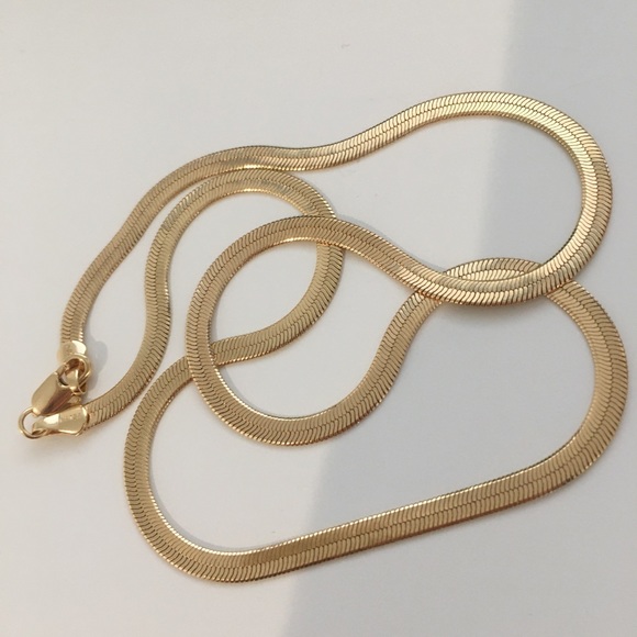 18K gold filled snake chain necklace 18” - Picture 4 of 4